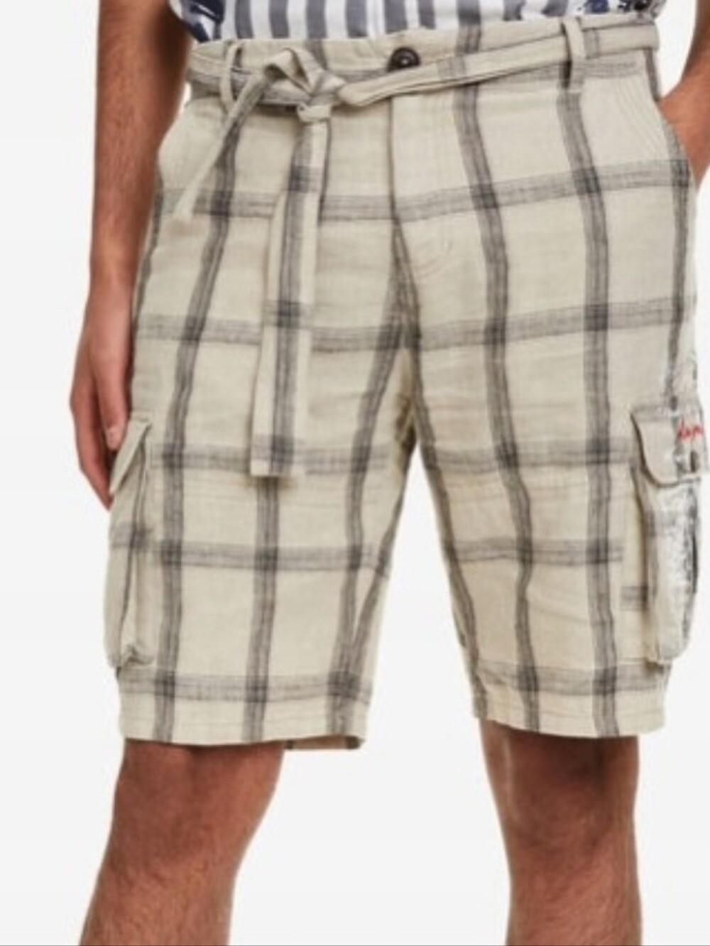 Desigual ($170) Marc Plaided Bermuda Shorts NWOT
